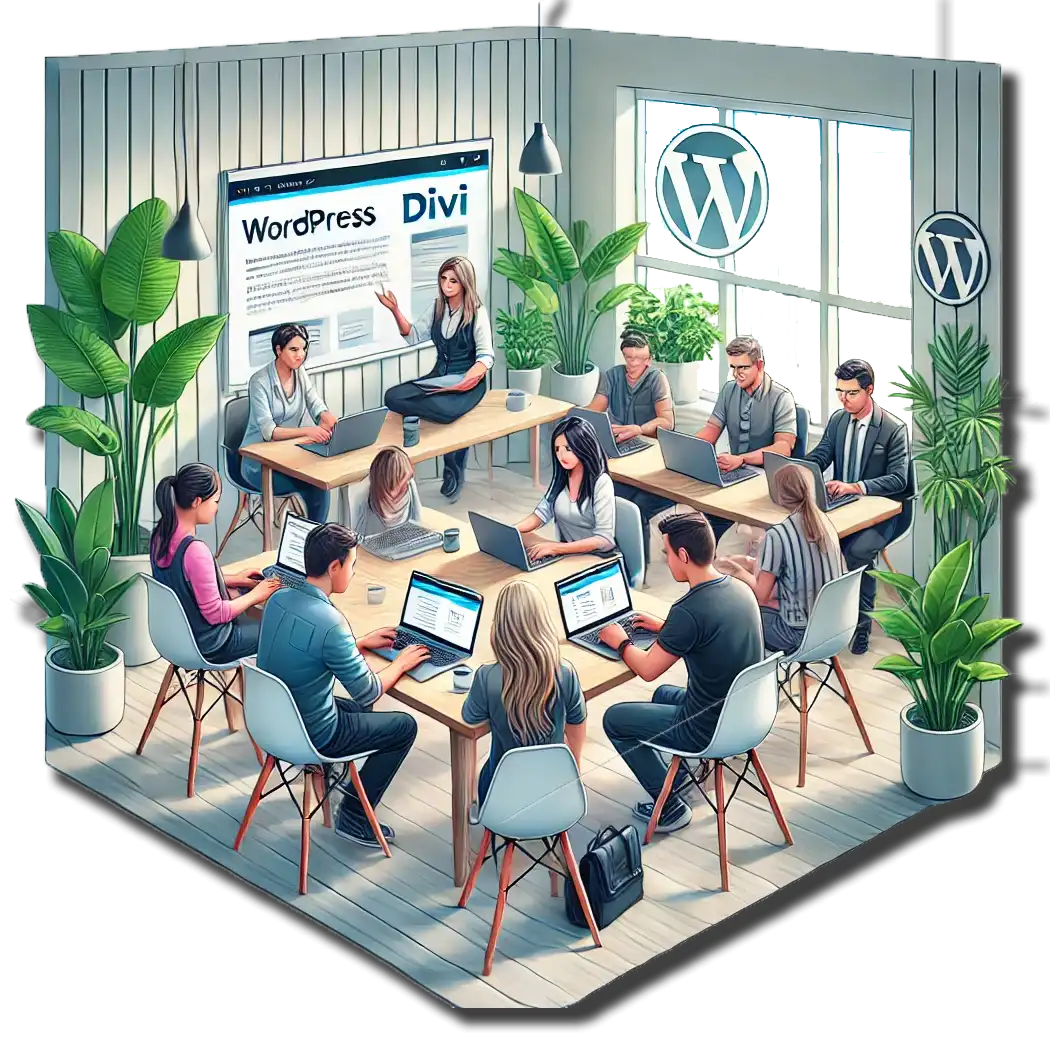 Een training WordPress Divi 5 met een kleine groep of individueel werken aan je eigen website.